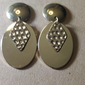 Fancy Golden Spheres Earrings on Gold Tone Stainless Hooks NWOT